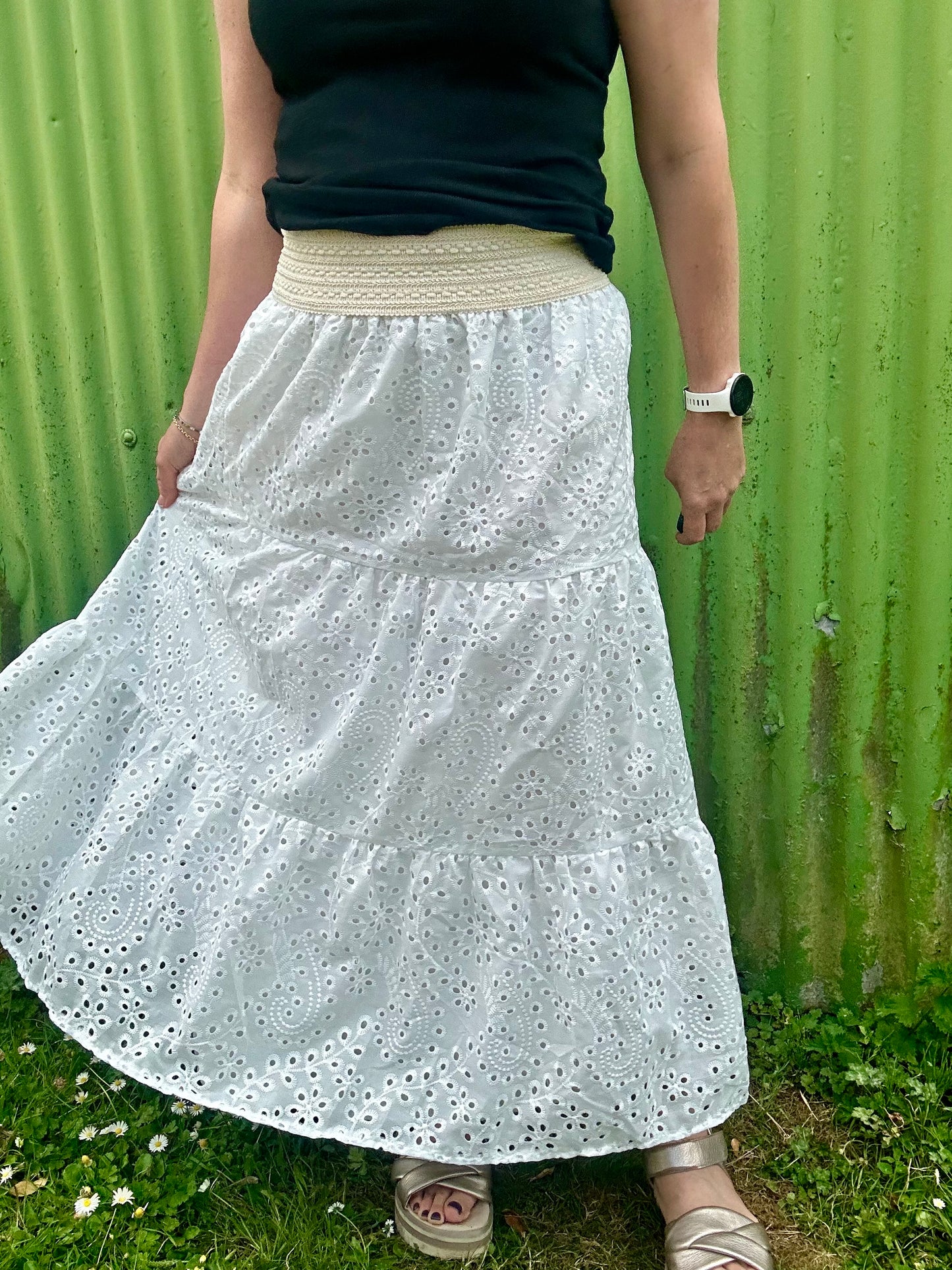 Brodie Cotton skirt - White