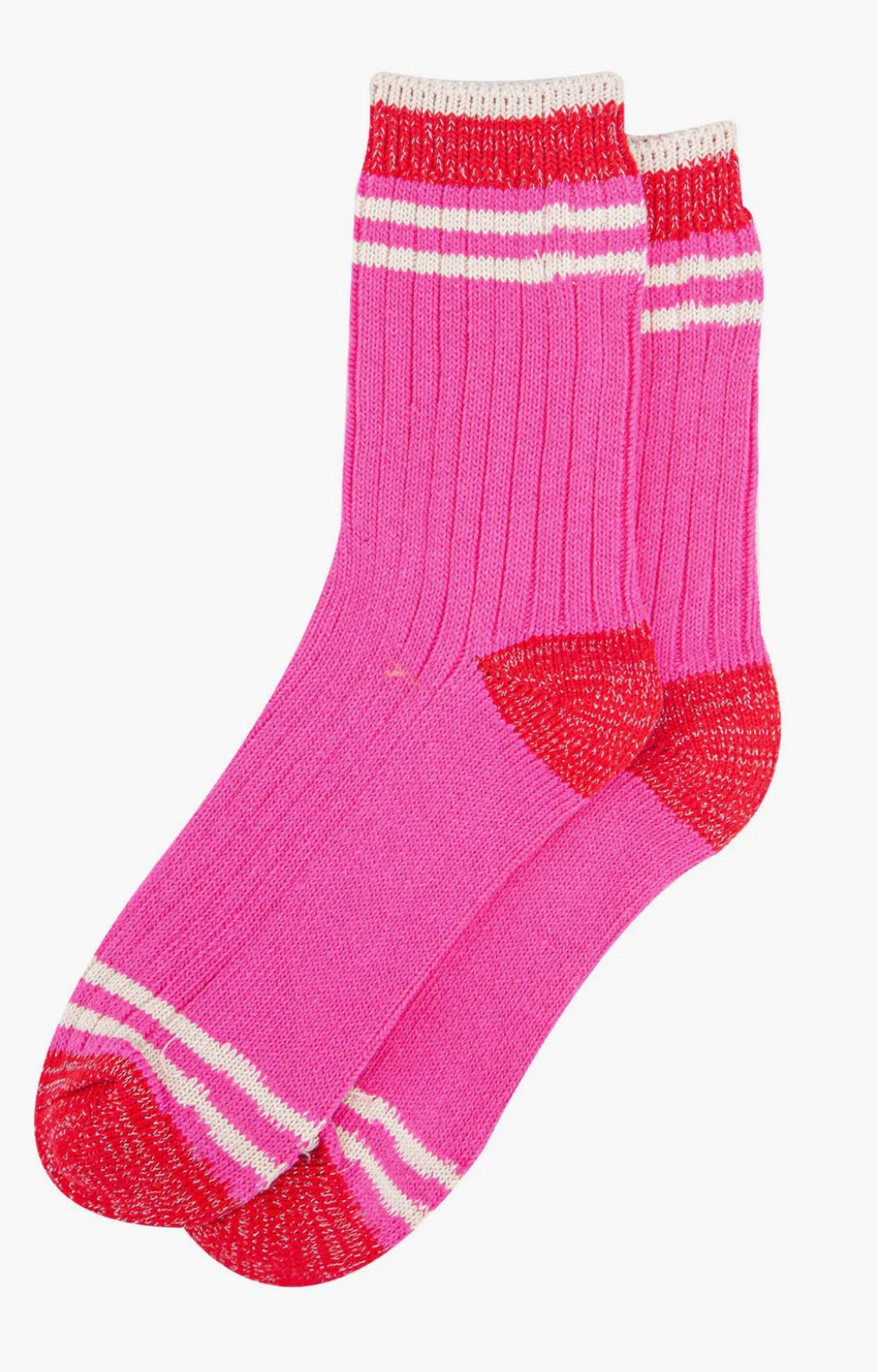 Cosy socks - Pink / Red / Cream