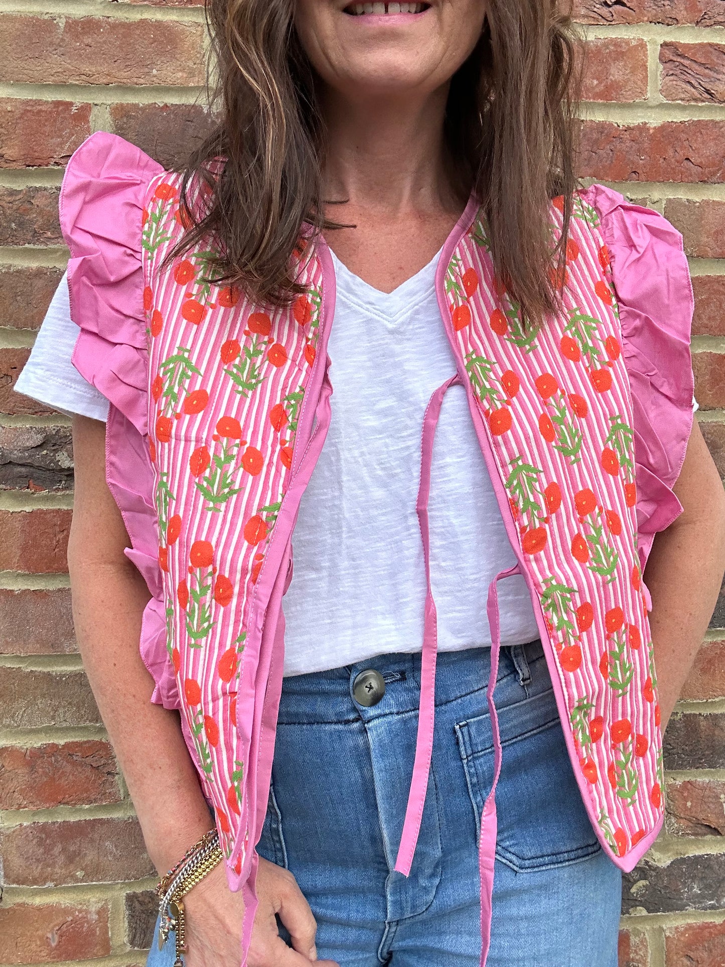 Maudie floral waistcoat - Pink