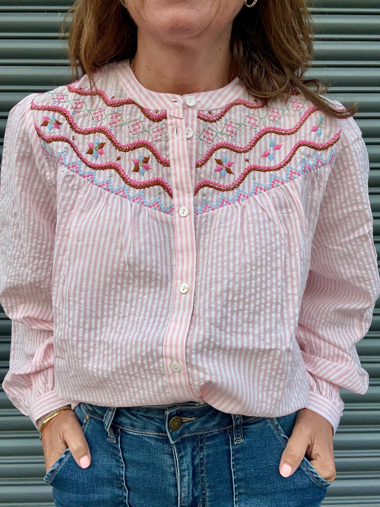 Ettie pink blouse