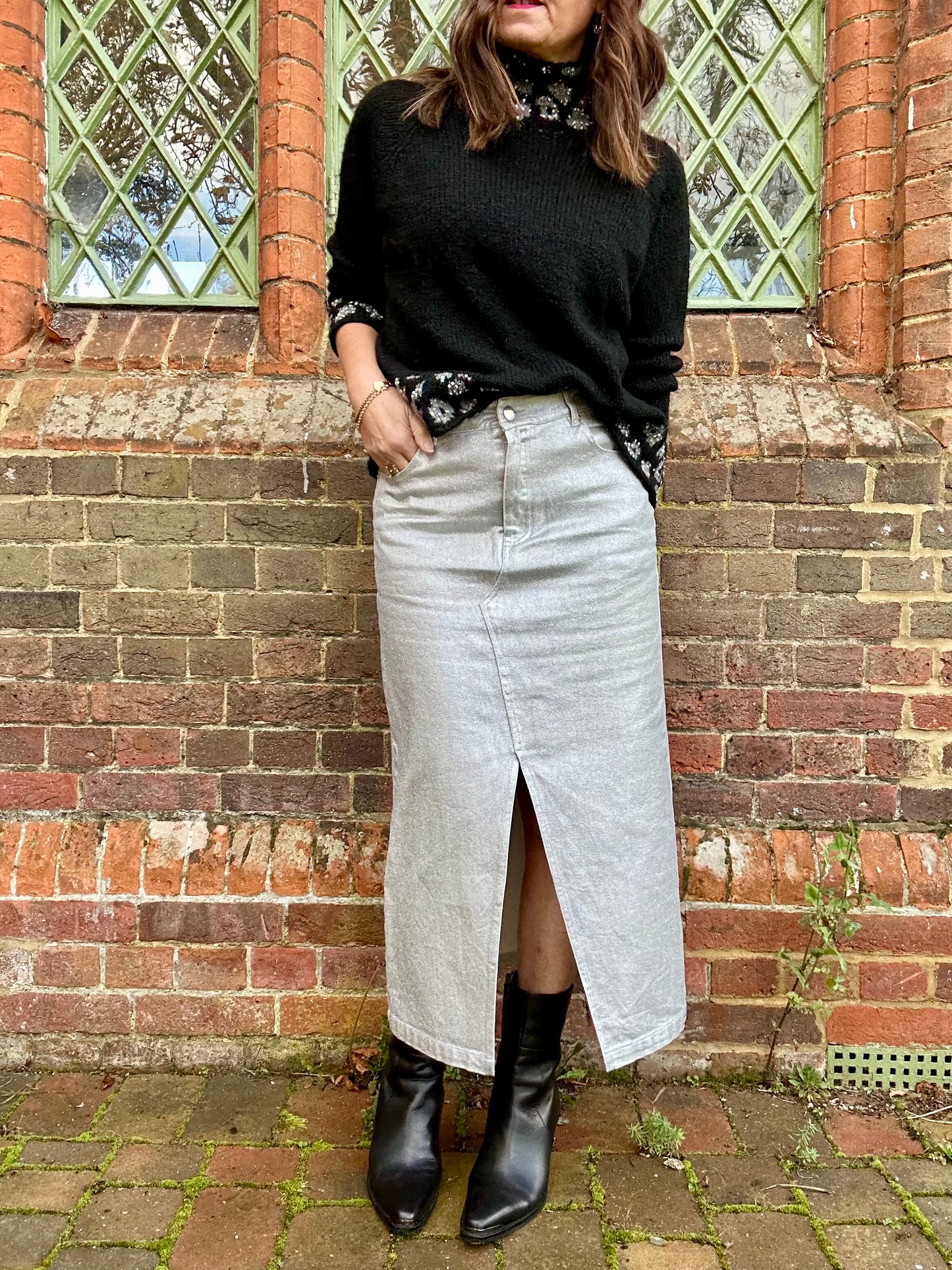 Halo coated silver skirt