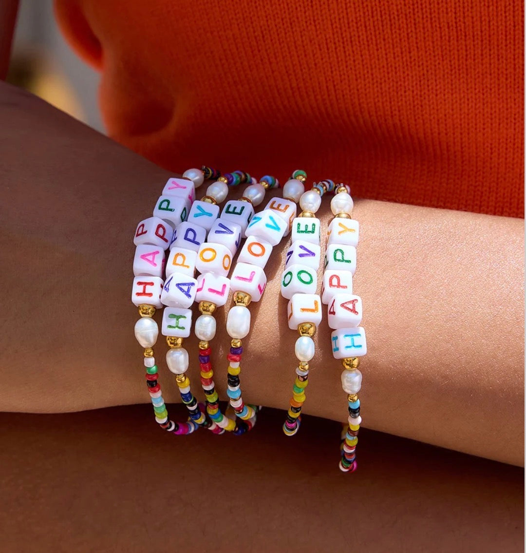 Rainbow HAPPY bracelet