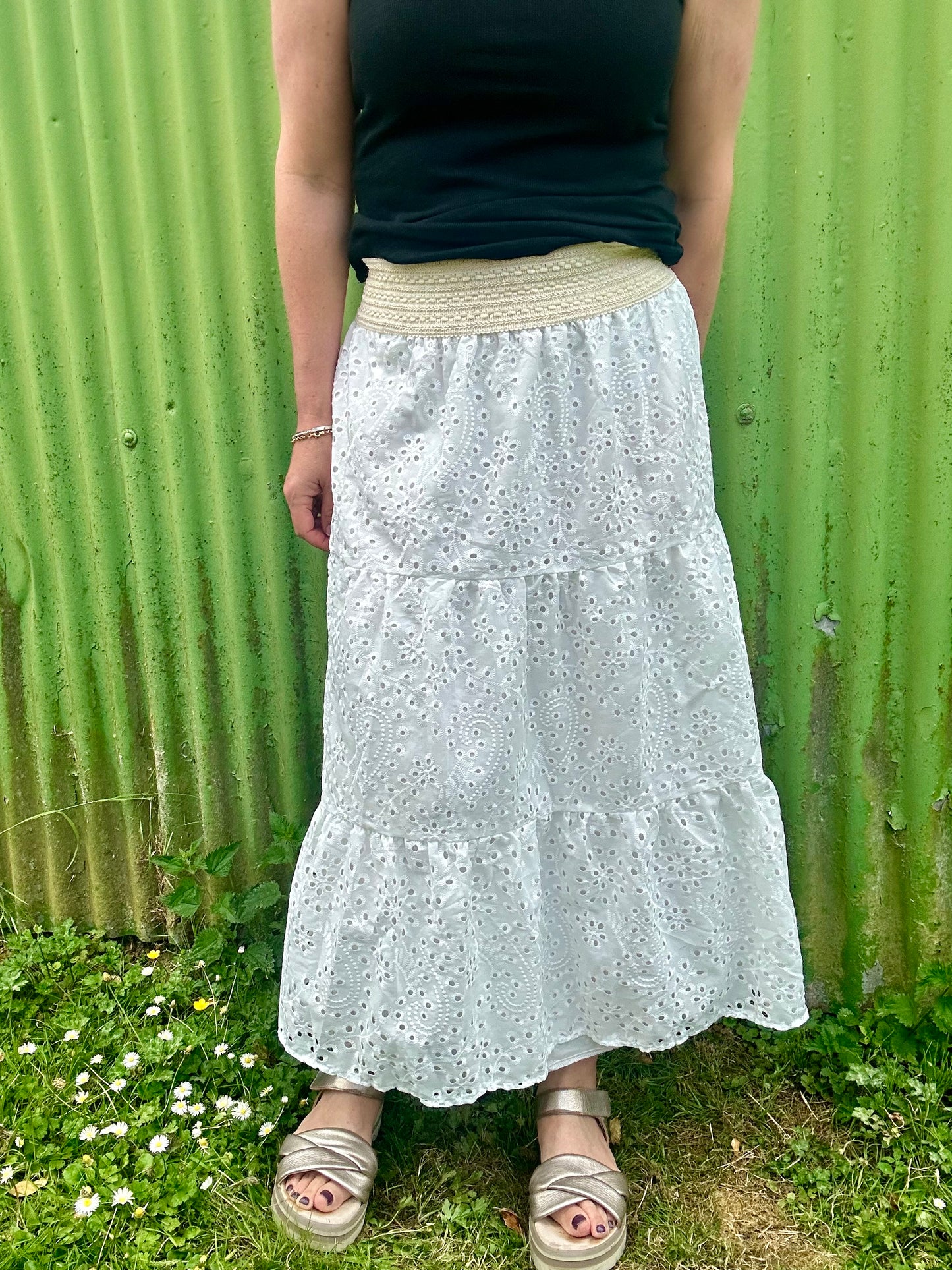 Brodie Cotton skirt - White