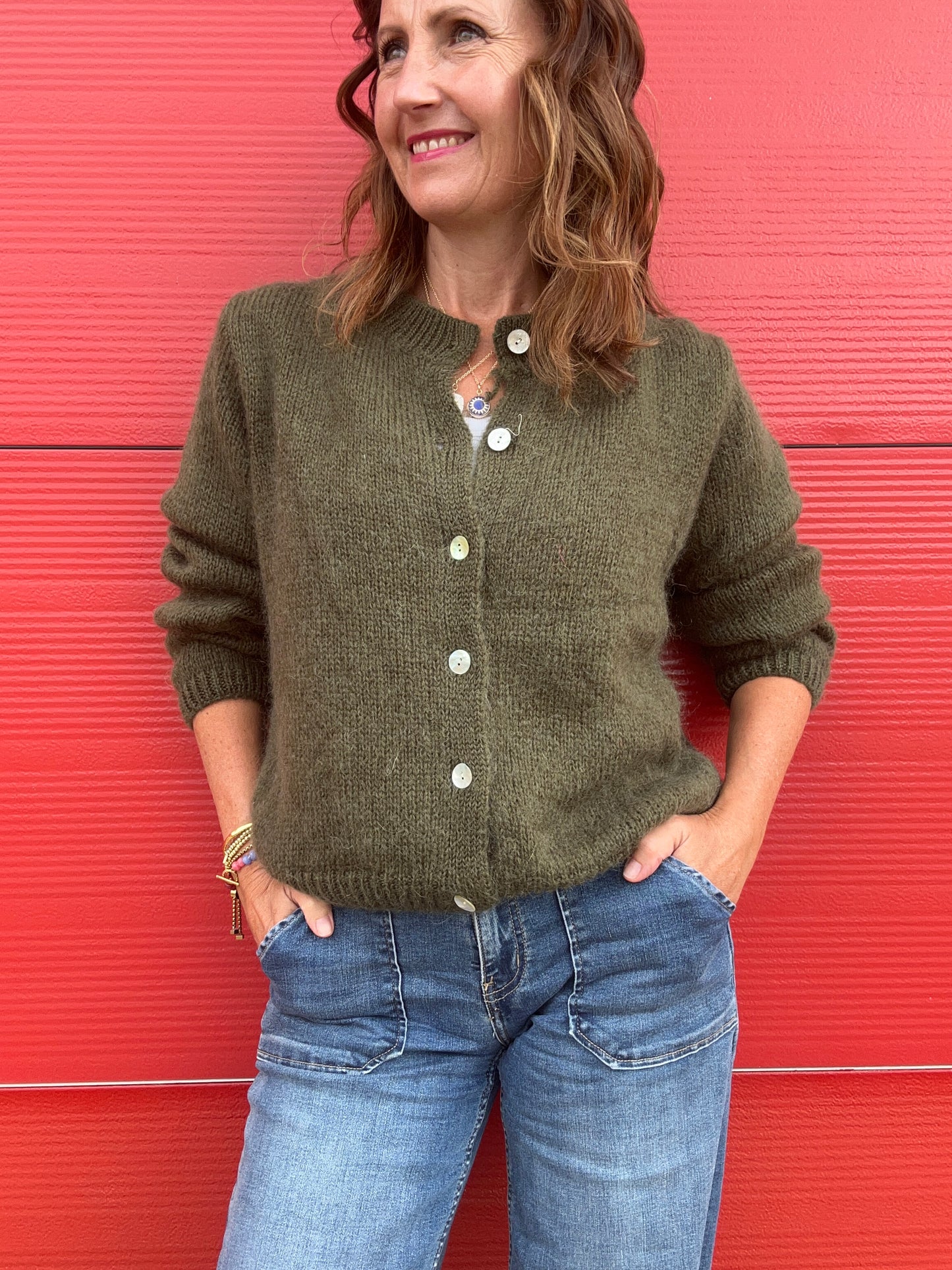 Jenni cardigan - Army Green