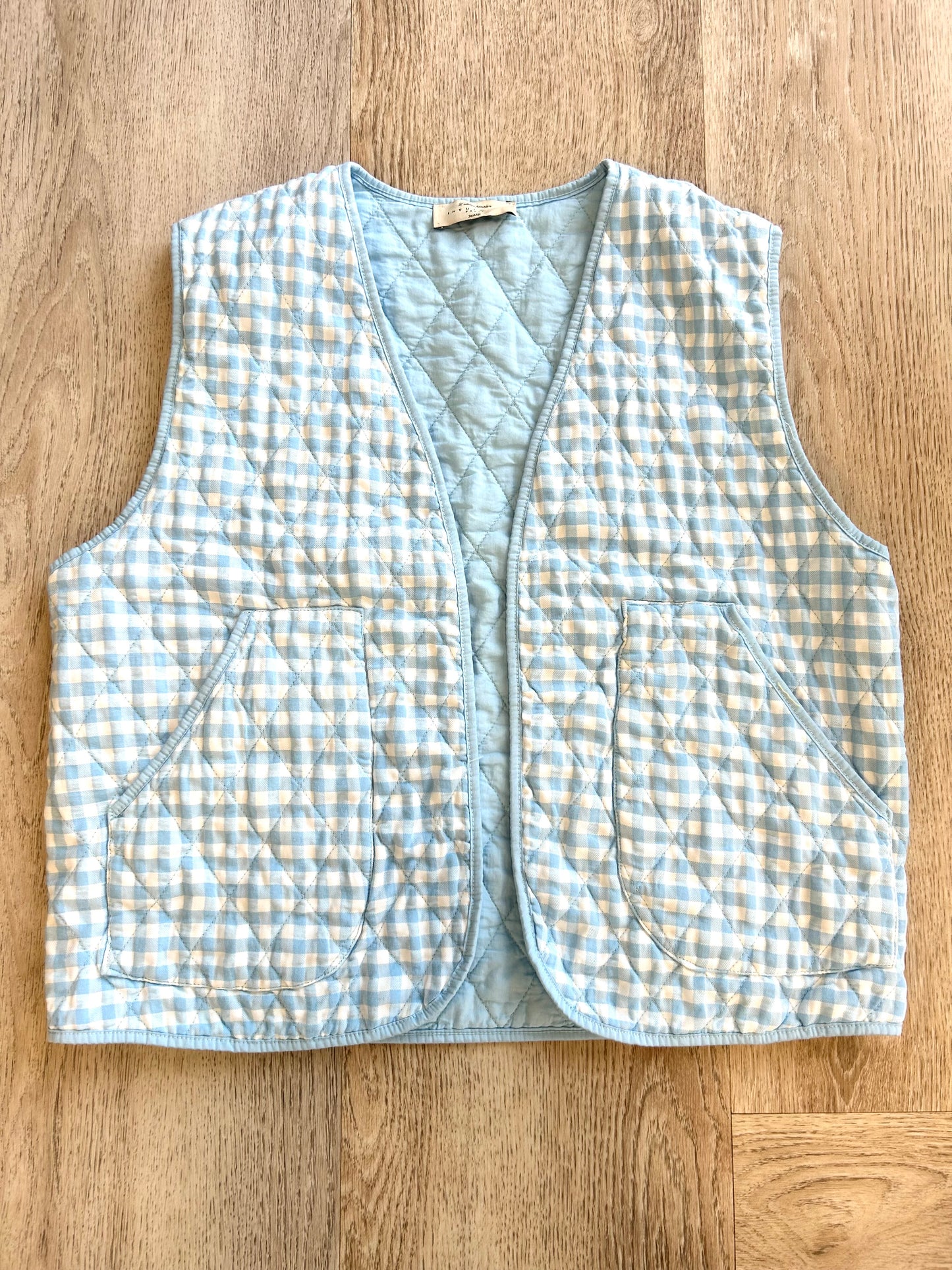 Molly gingham waistcoat - Blue