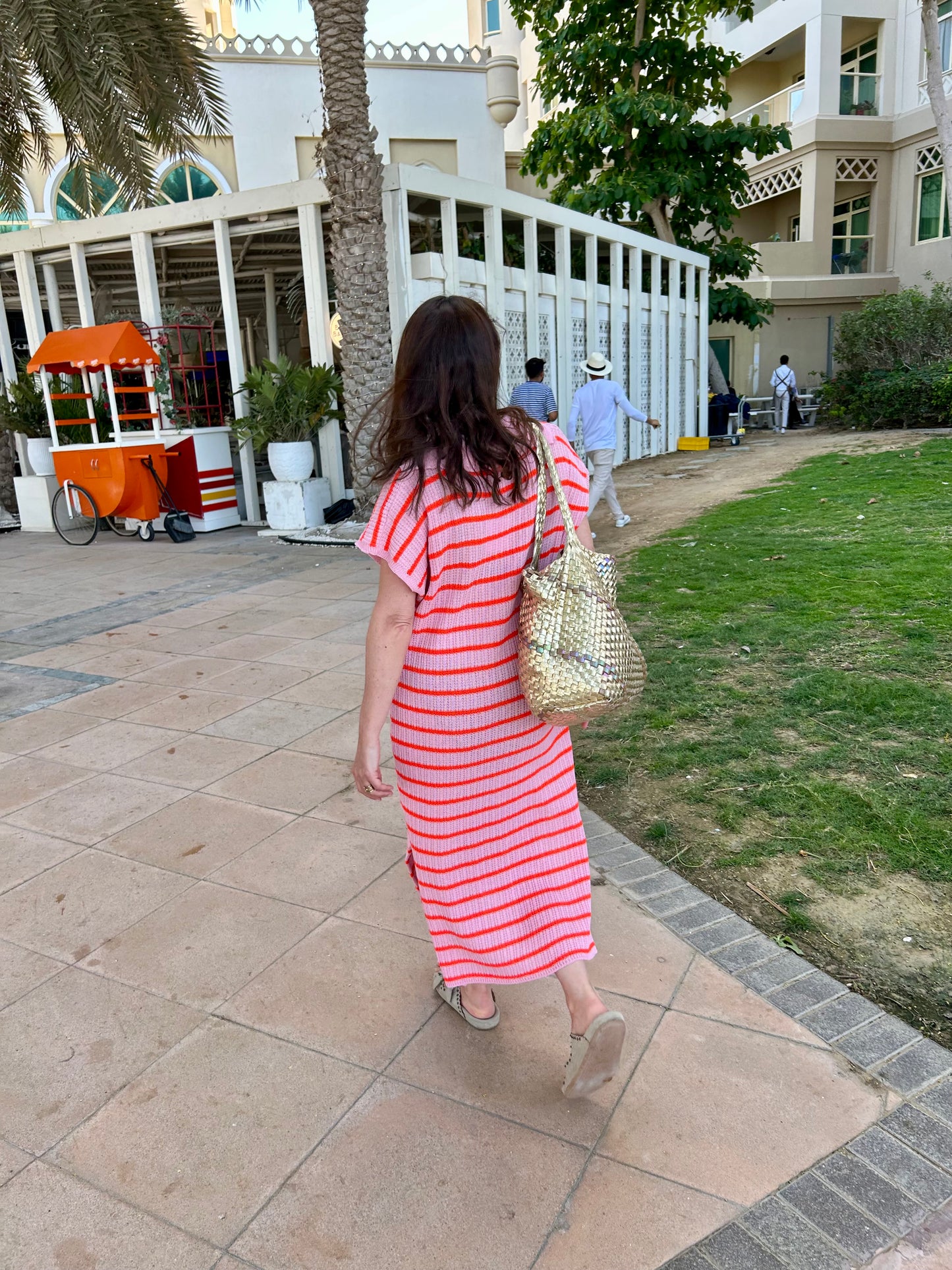 Byron woven dress - Pink / Orange