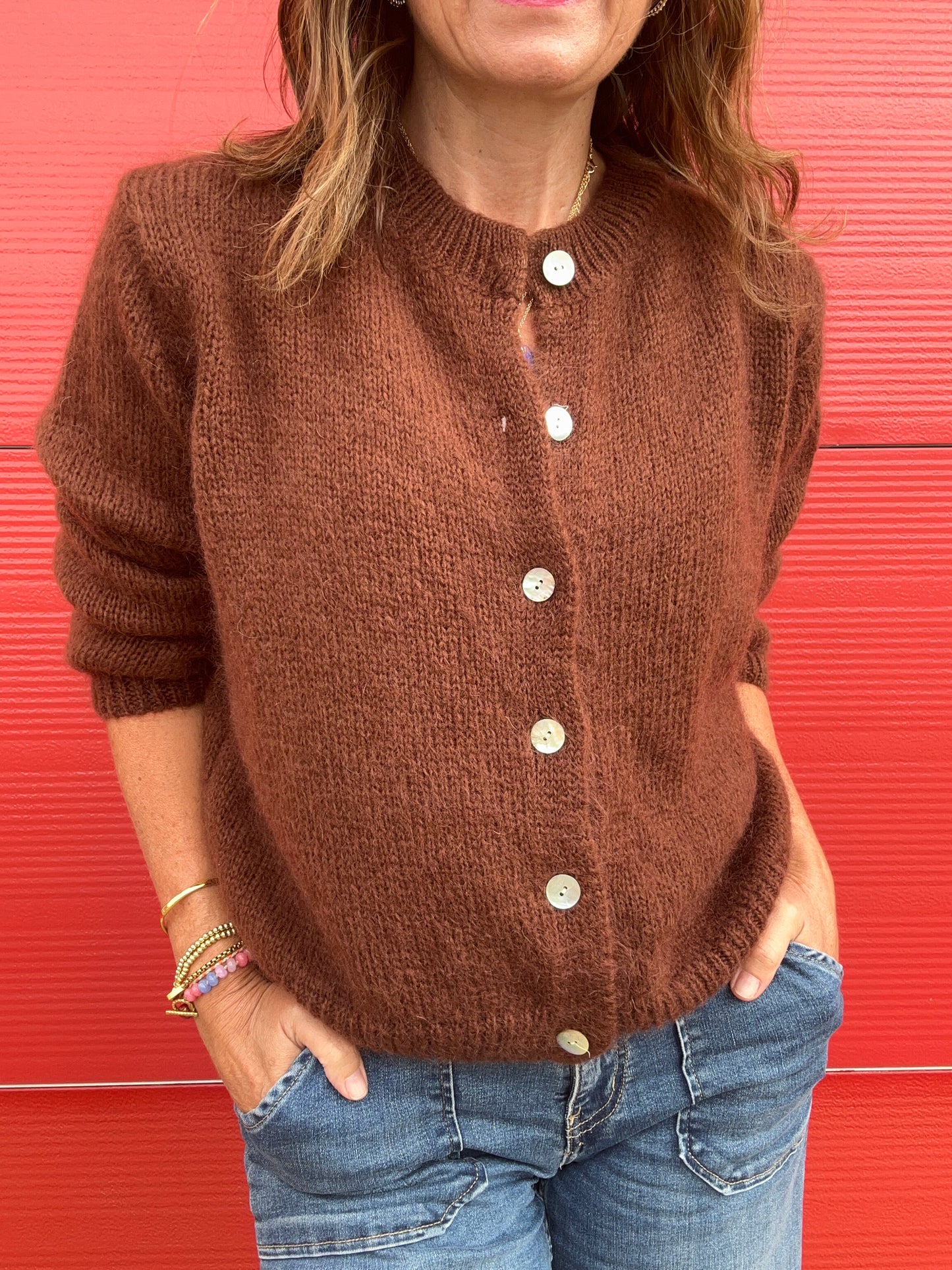 Jenni cardigan - Rich Chocolate
