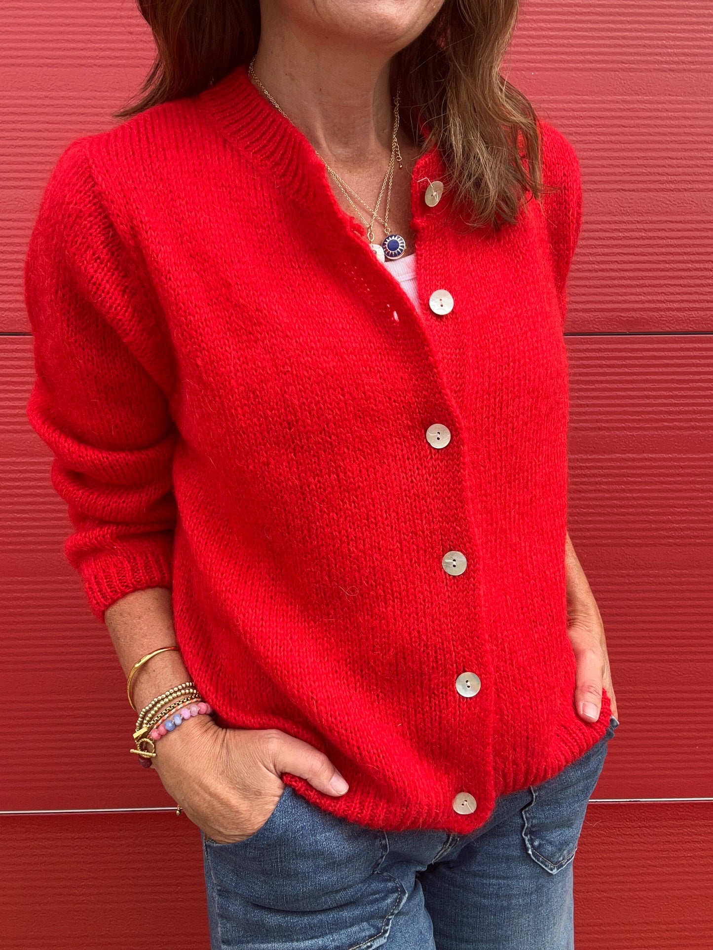 Jenni cardigan - Flaming Red