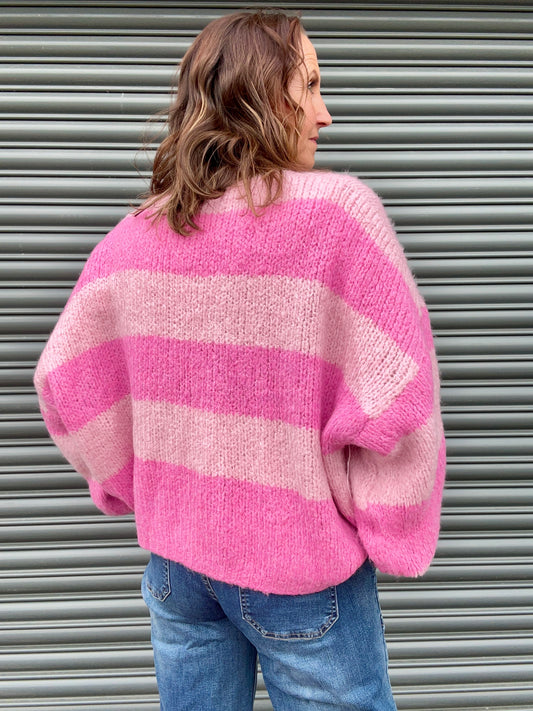Livi striped cardigan - Pink / Pink
