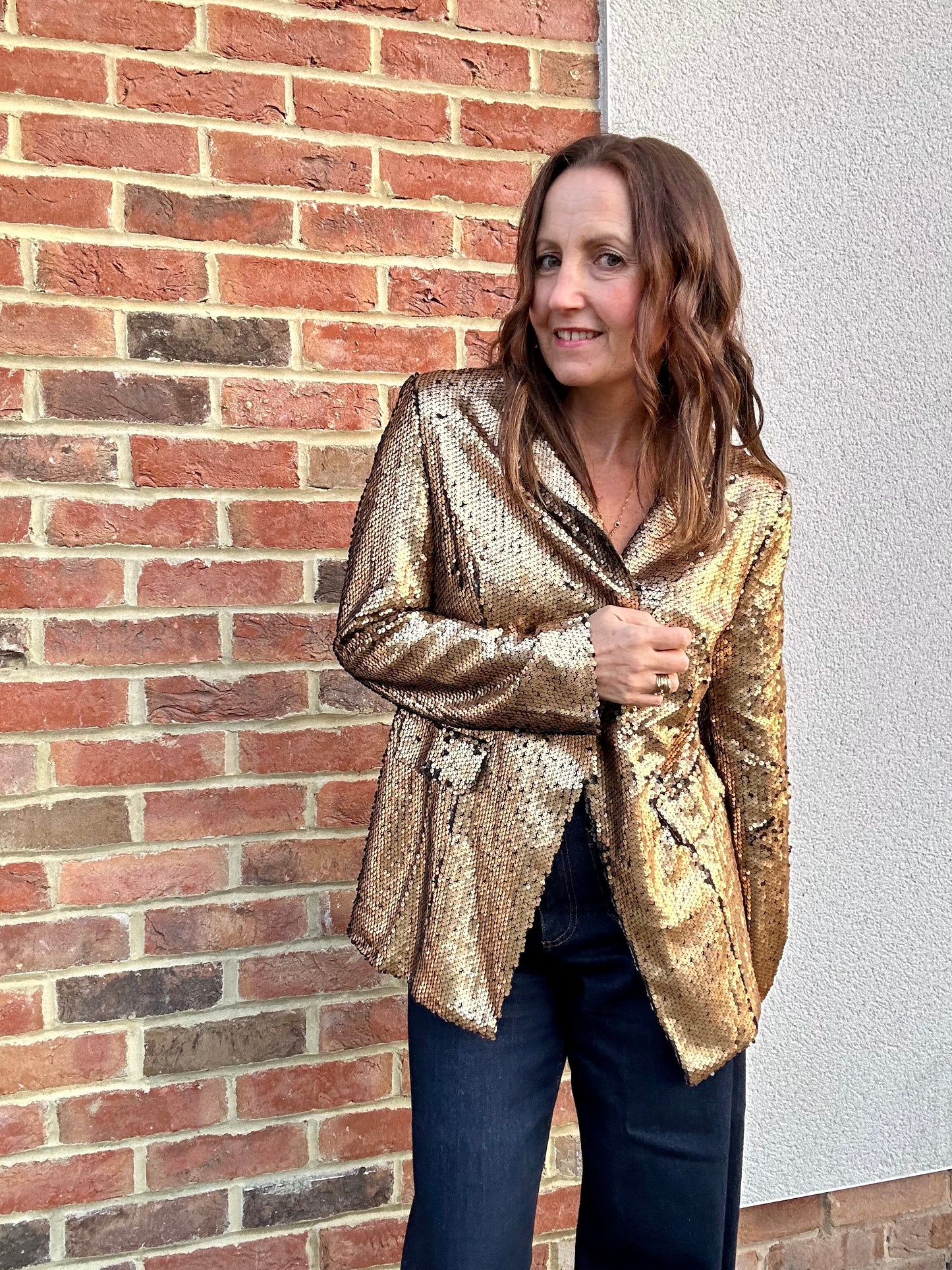 Doree gold sequin blazer