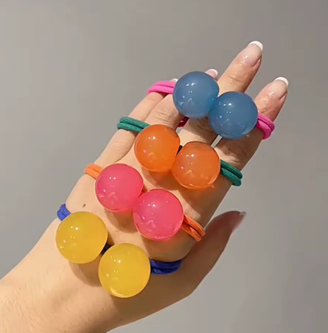 Jelly hair bobble - 4 colours