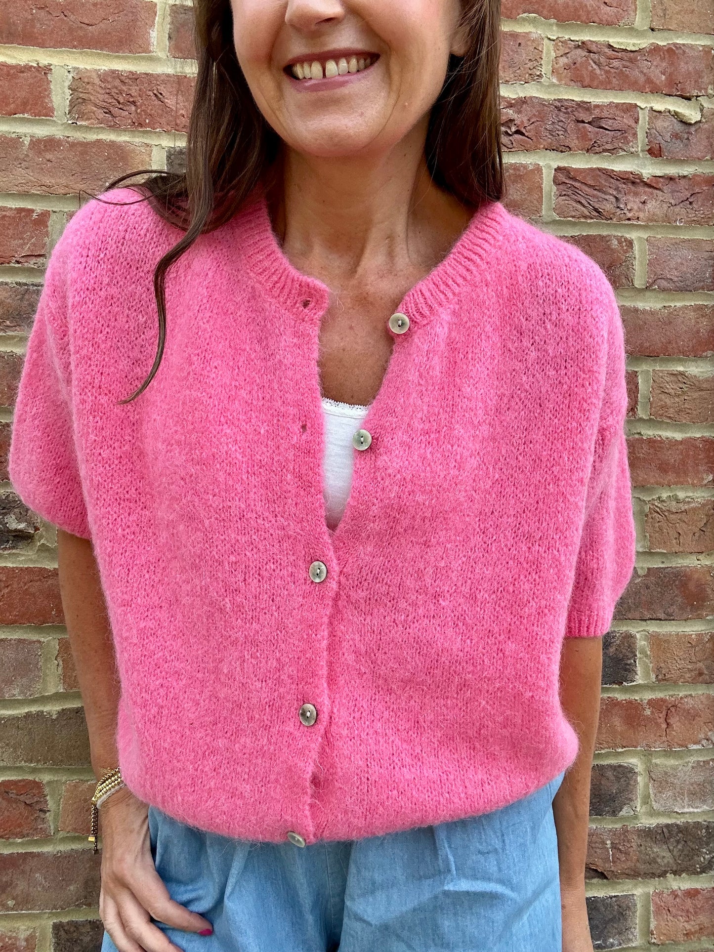 Jessie cardigan - Sherbet Pink