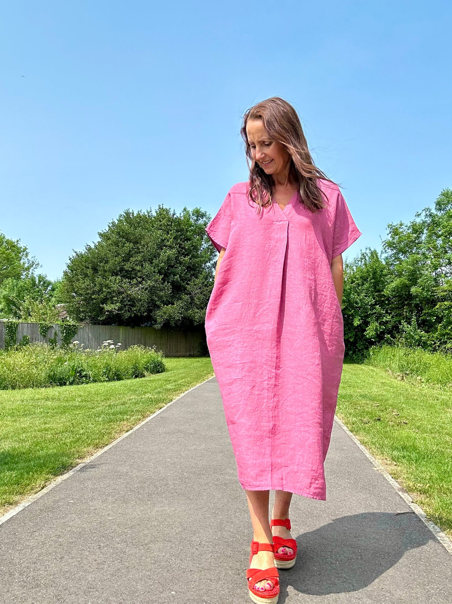 Laurie linen dress - Onion