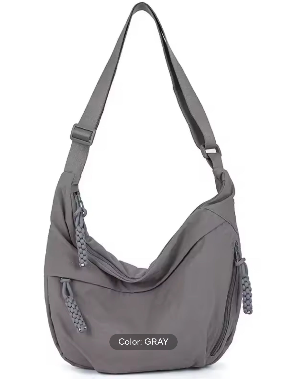 Daphne zipper crossbody bag - Grey