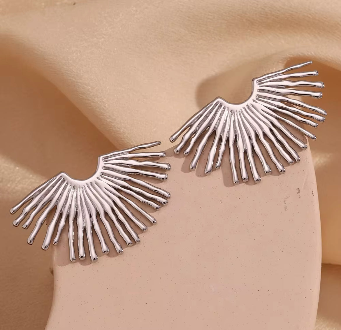 Phoenix earrings - Silver