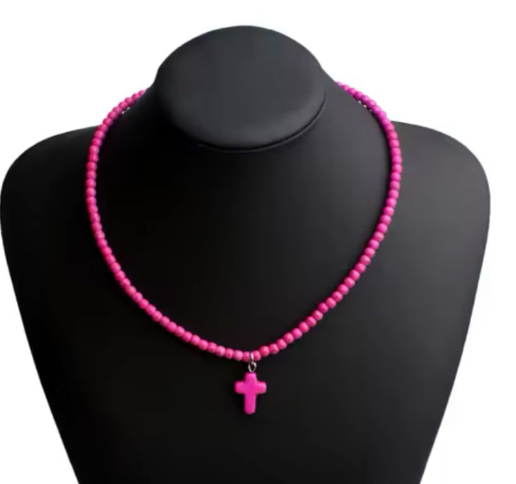 Chubby cross necklace - 4 colours