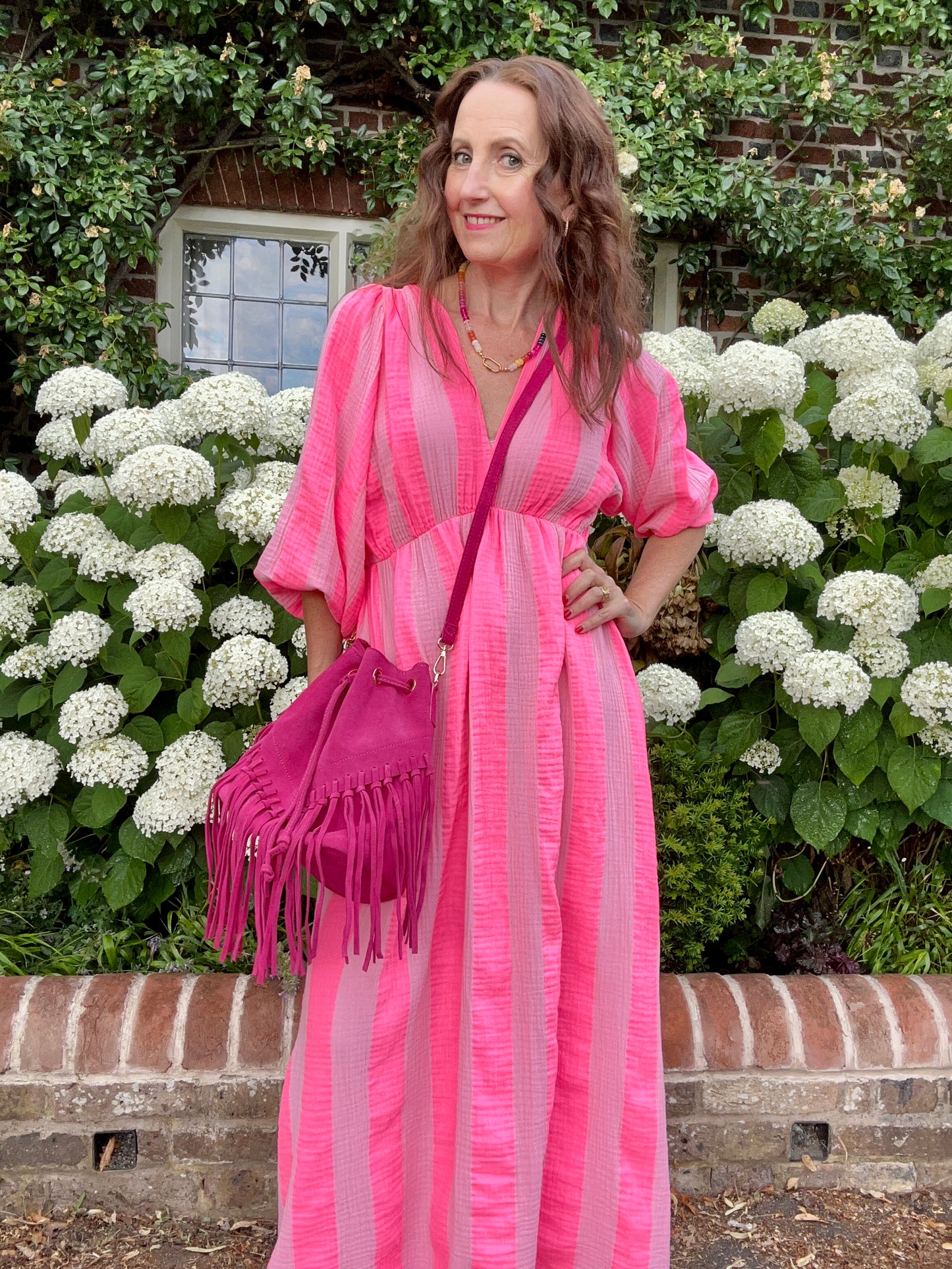 Briar suede tassel bag - Pink