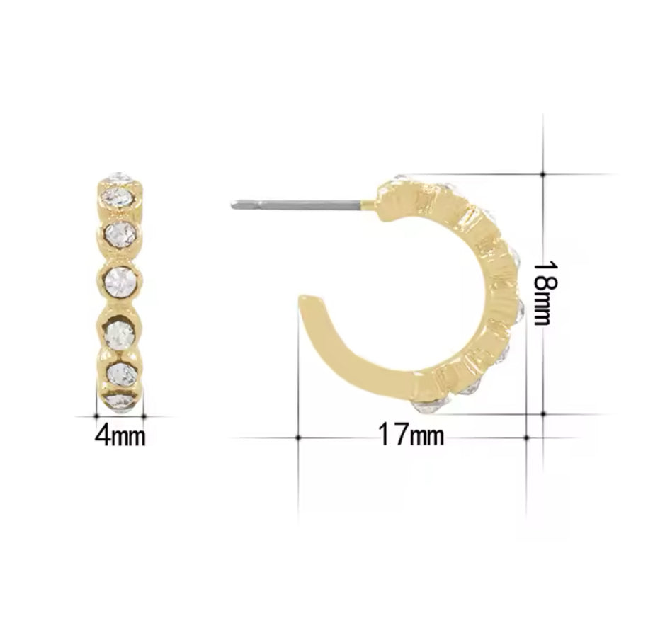 Zante gemstone hoops