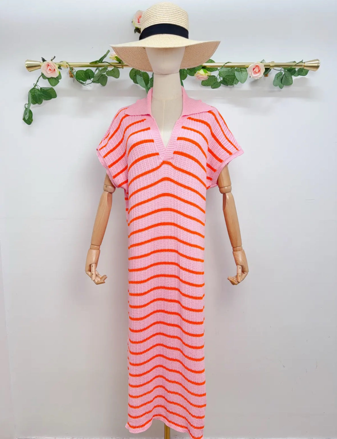 Byron woven dress - Pink / Orange