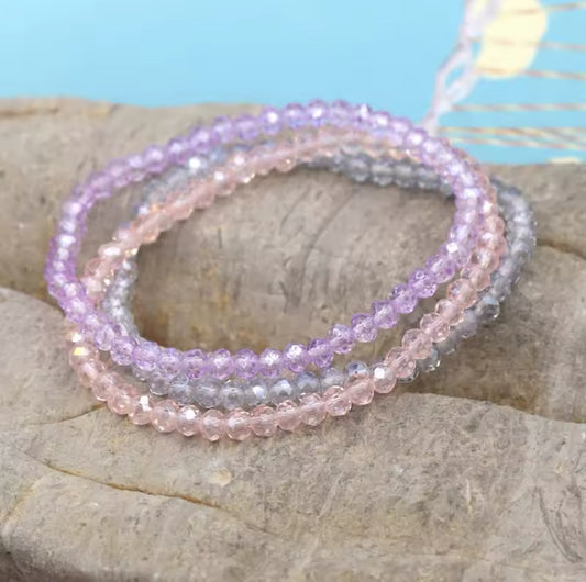 Summer fun bracelet stack - Powder Puff