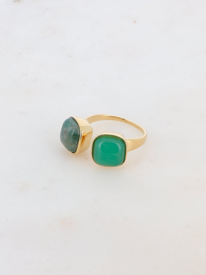 Didi double stone ring - 4 colours
