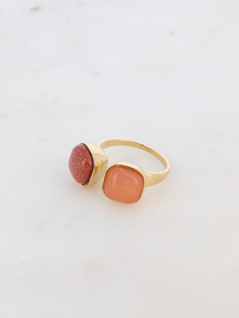 Didi double stone ring - 4 colours