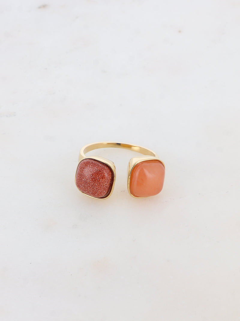 Didi double stone ring - 4 colours