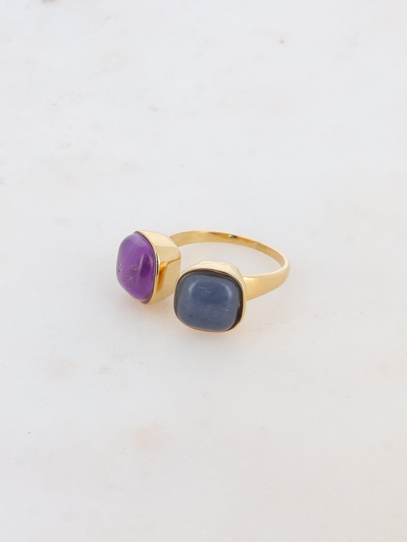 Didi double stone ring - 4 colours