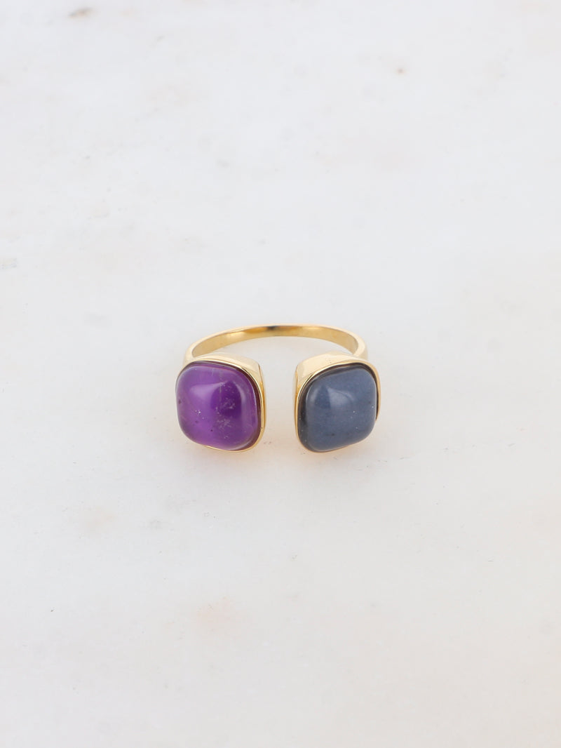 Didi double stone ring - 4 colours