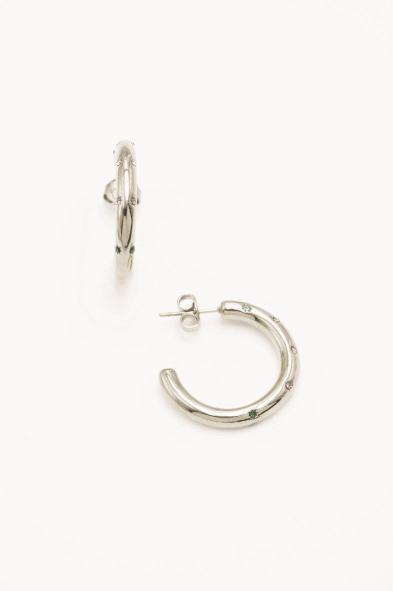 Miriam Hoops - Silver / Rainbow