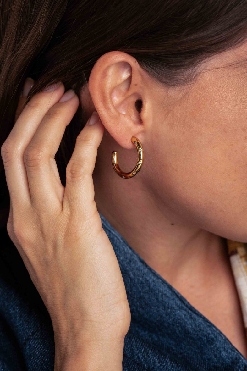 Miriam Hoops - Gold / Clear