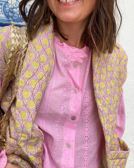 Ella Quilted Waistcoat - Lilac