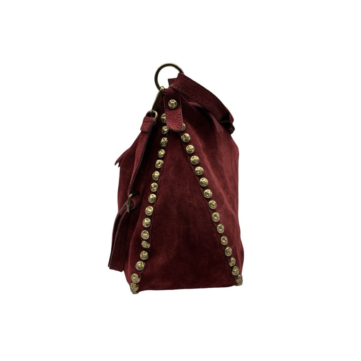 Nova suede studded bag - Red