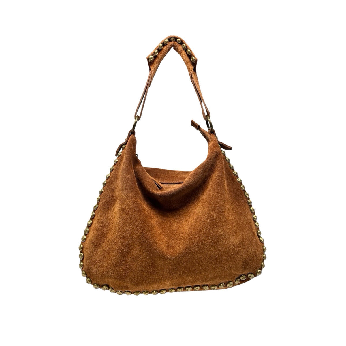 Nova suede studded bag Tan – Queen Bee Collective