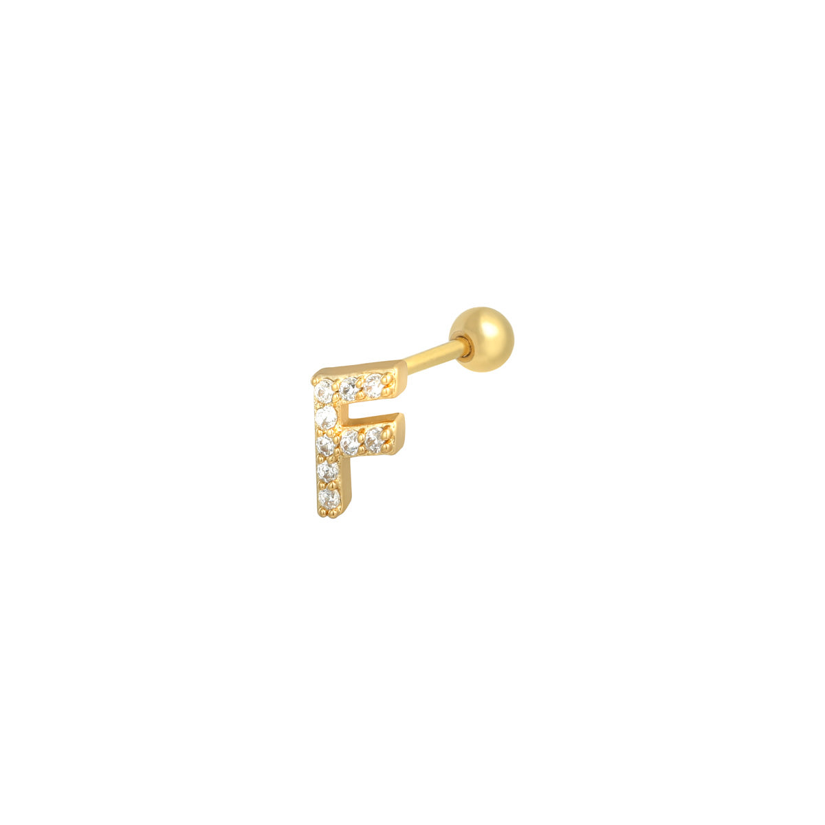 Monogram Sparkle Piercing - Gold