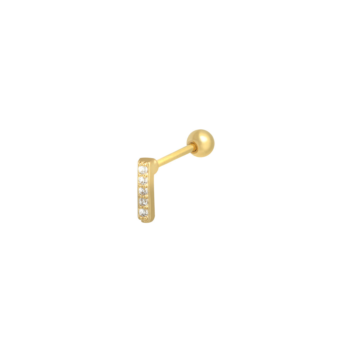 Monogram Sparkle Piercing - Gold