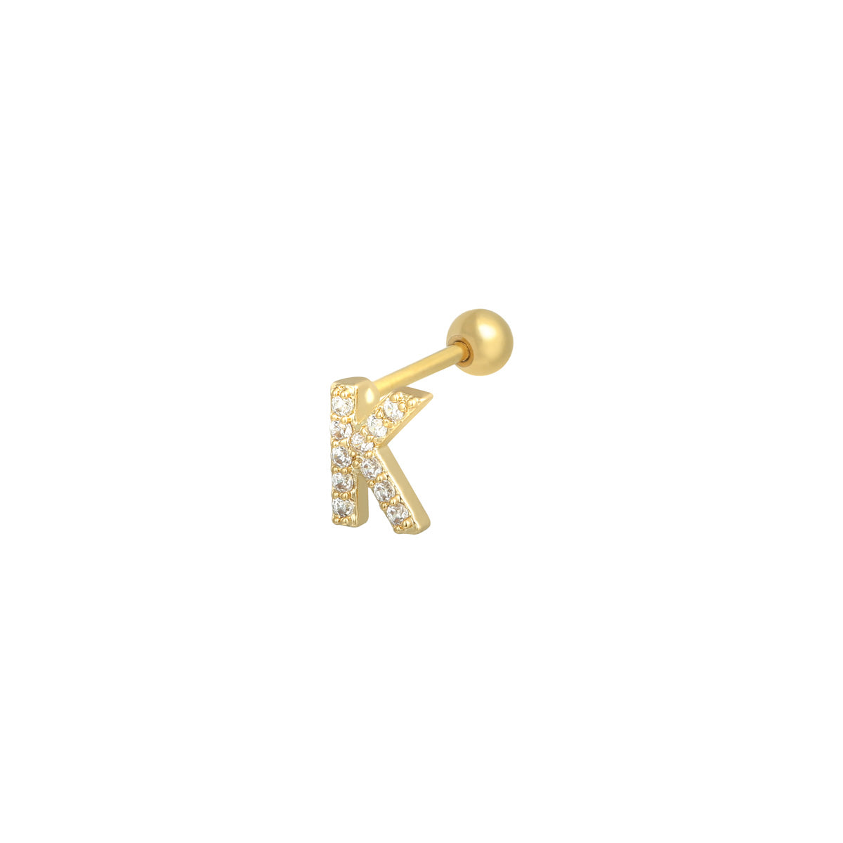 Monogram Sparkle Piercing - Gold