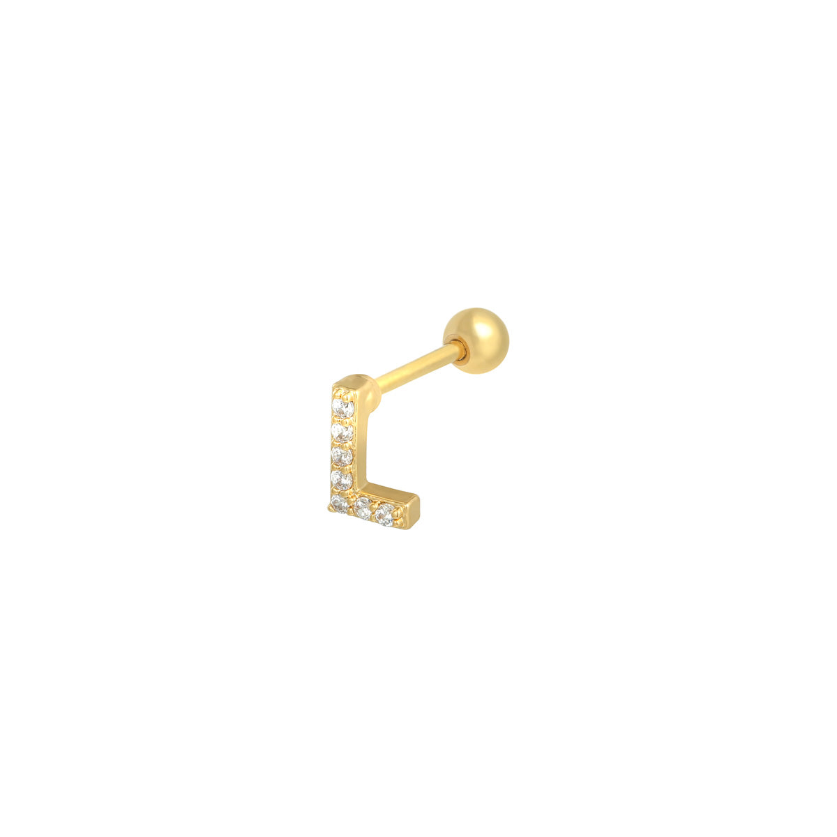 Monogram Sparkle Piercing - Gold