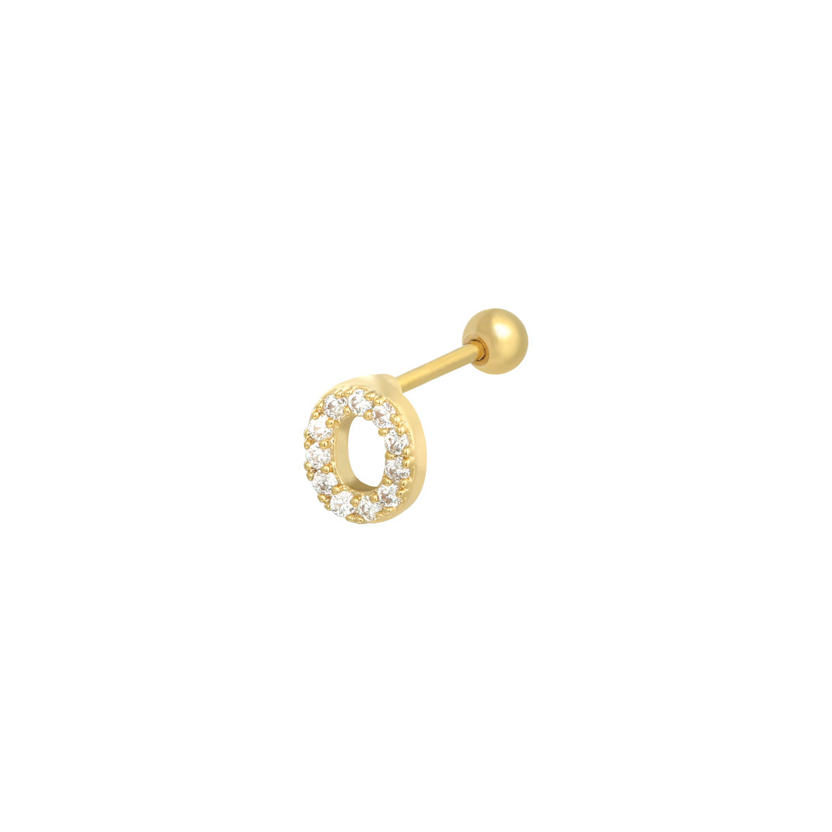 Monogram Sparkle Piercing - Gold