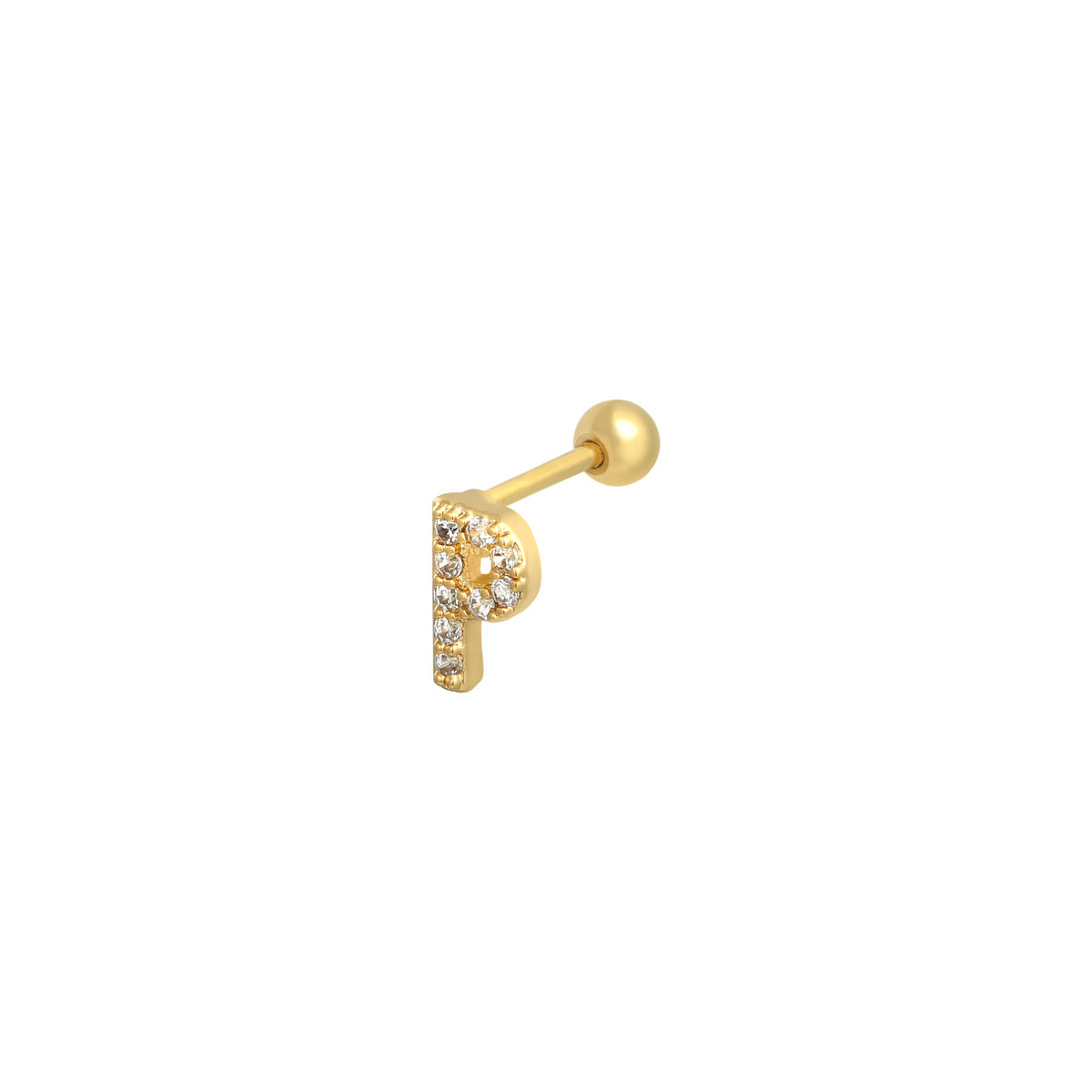 Monogram Sparkle Piercing - Gold