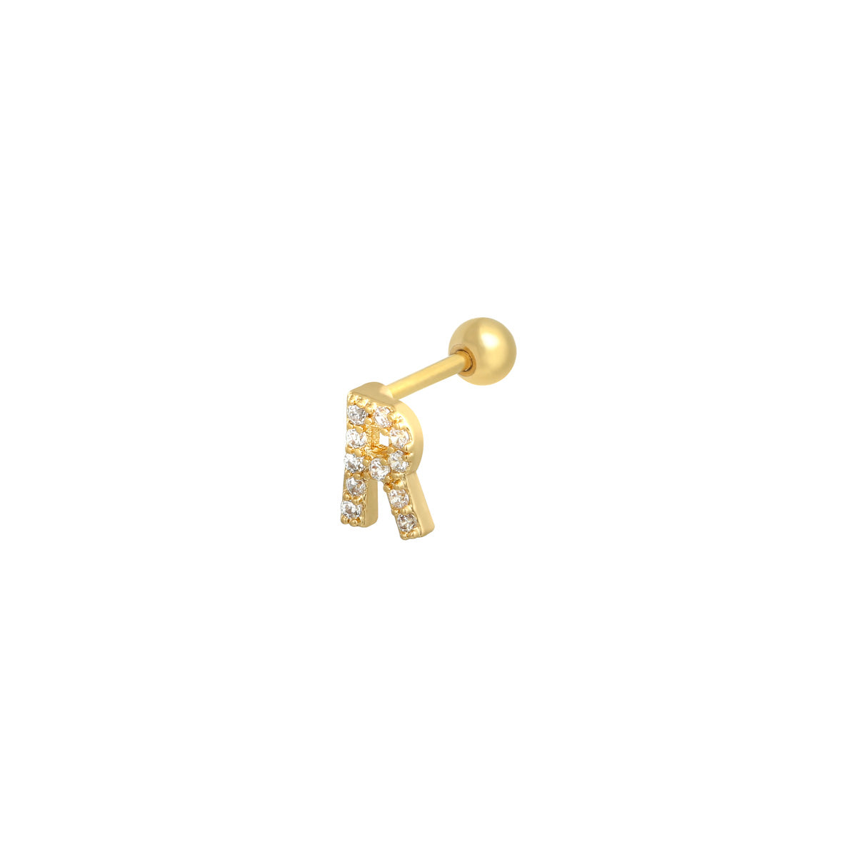 Monogram Sparkle Piercing - Gold