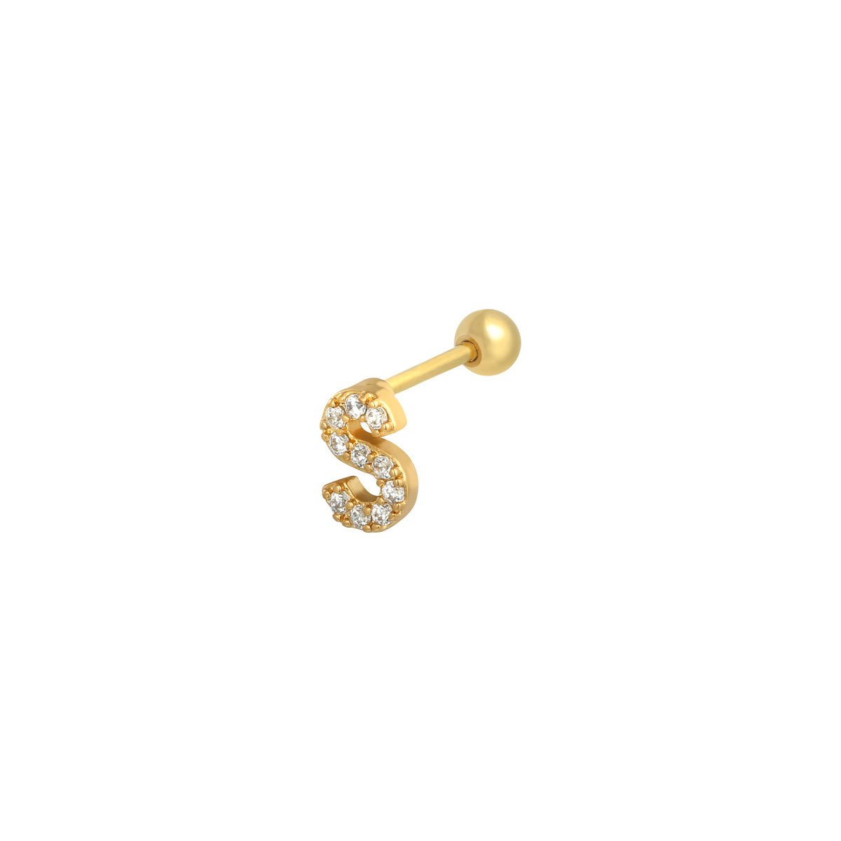 Monogram Sparkle Piercing - Gold