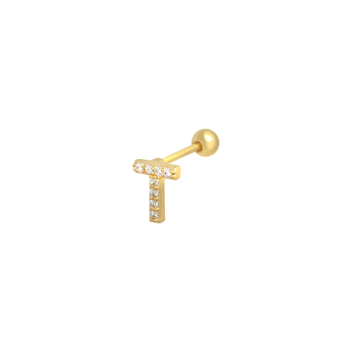 Monogram Sparkle Piercing - Gold