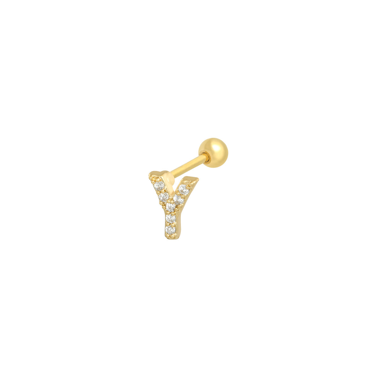 Monogram Sparkle Piercing - Gold