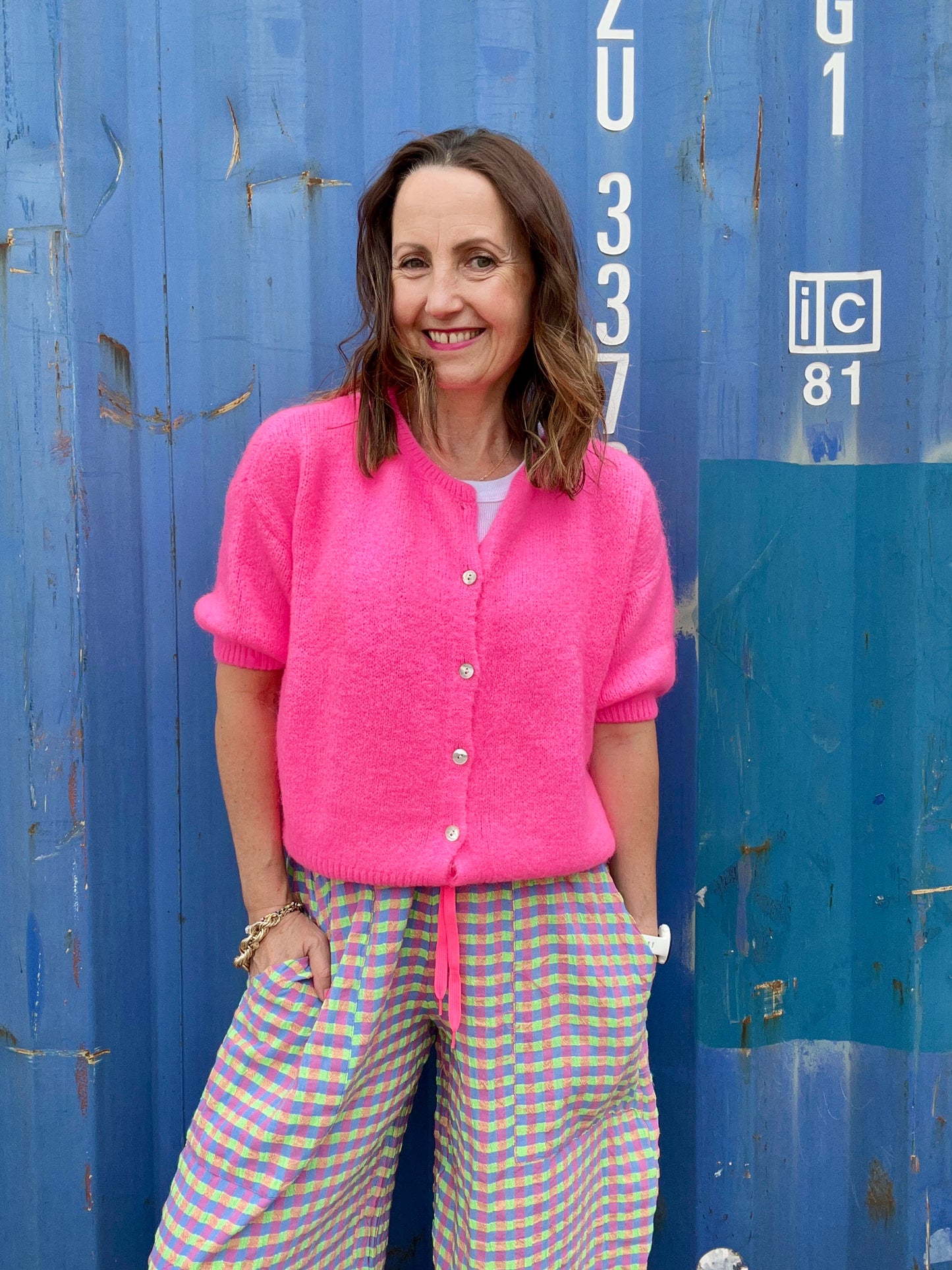 Belle cardigan - Neon Pink