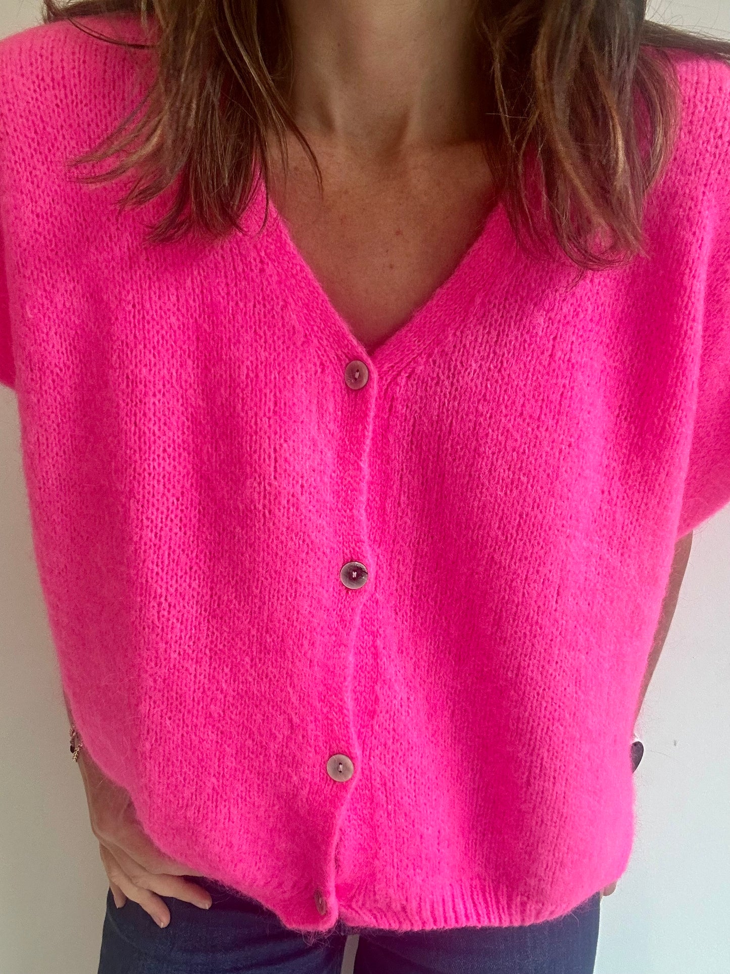 Arlo cardigan - Neon Pink