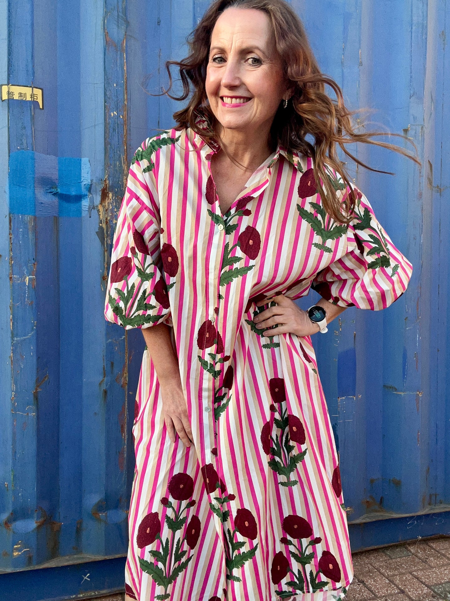 Poppy shirt dress - Pink