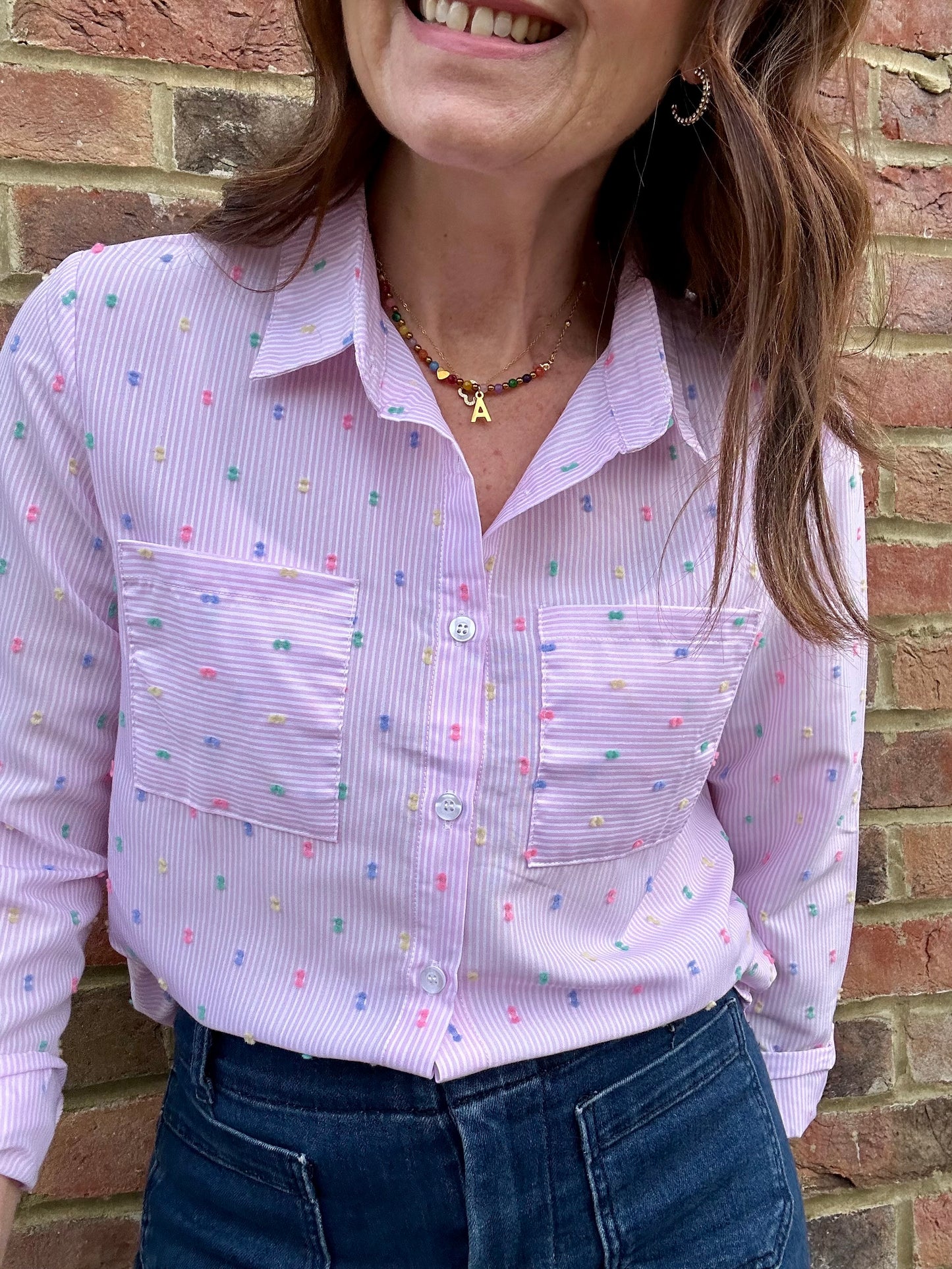 Luisa pretty striped shirt