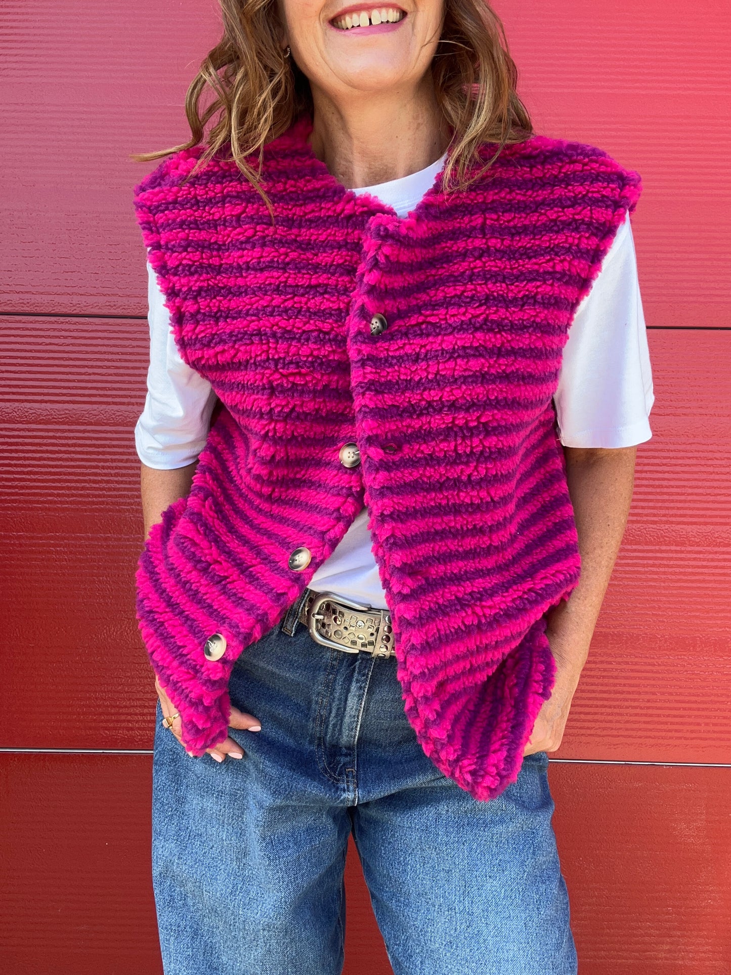 Marley striped waistcoat - Pink / Purple