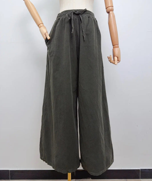 York wideleg cord trousers - Khaki